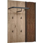 GARDEROBENPANEEL  in 75/115/29 cm  - Eichefarben, Design, Holz/Metall (75/115/29cm) - Johann Jakob