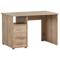 SCHREIBTISCH 70/115,8/74 cm  in Wildeiche  - Wildeiche/Silberfarben, MODERN, Holzwerkstoff/Metall (70/115,8/74cm) - MID.YOU