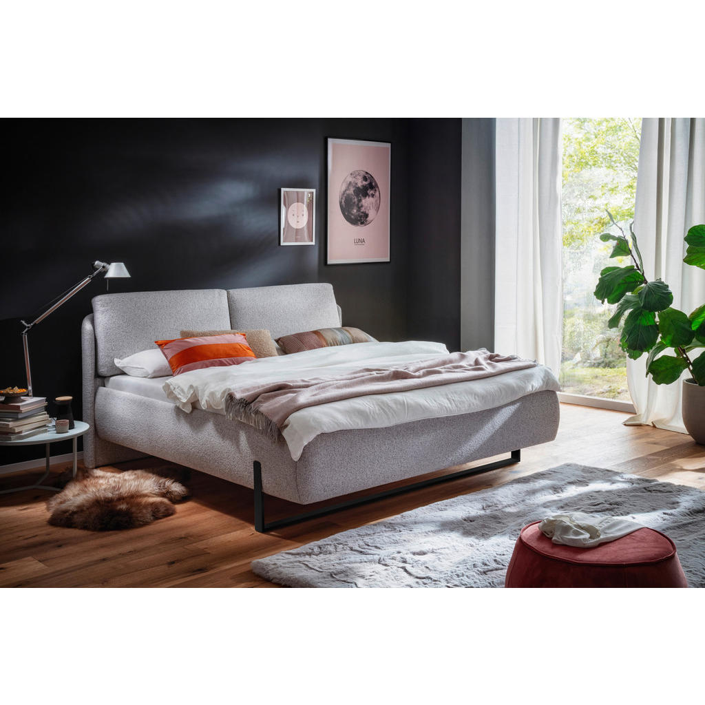 Thumbnail - Esposa Polsterbett, Hellgrau, Textil, 140x200 cm, Stoffauswahl, in verschiedenen Größen erhältlich, für Lattenrost geeig...