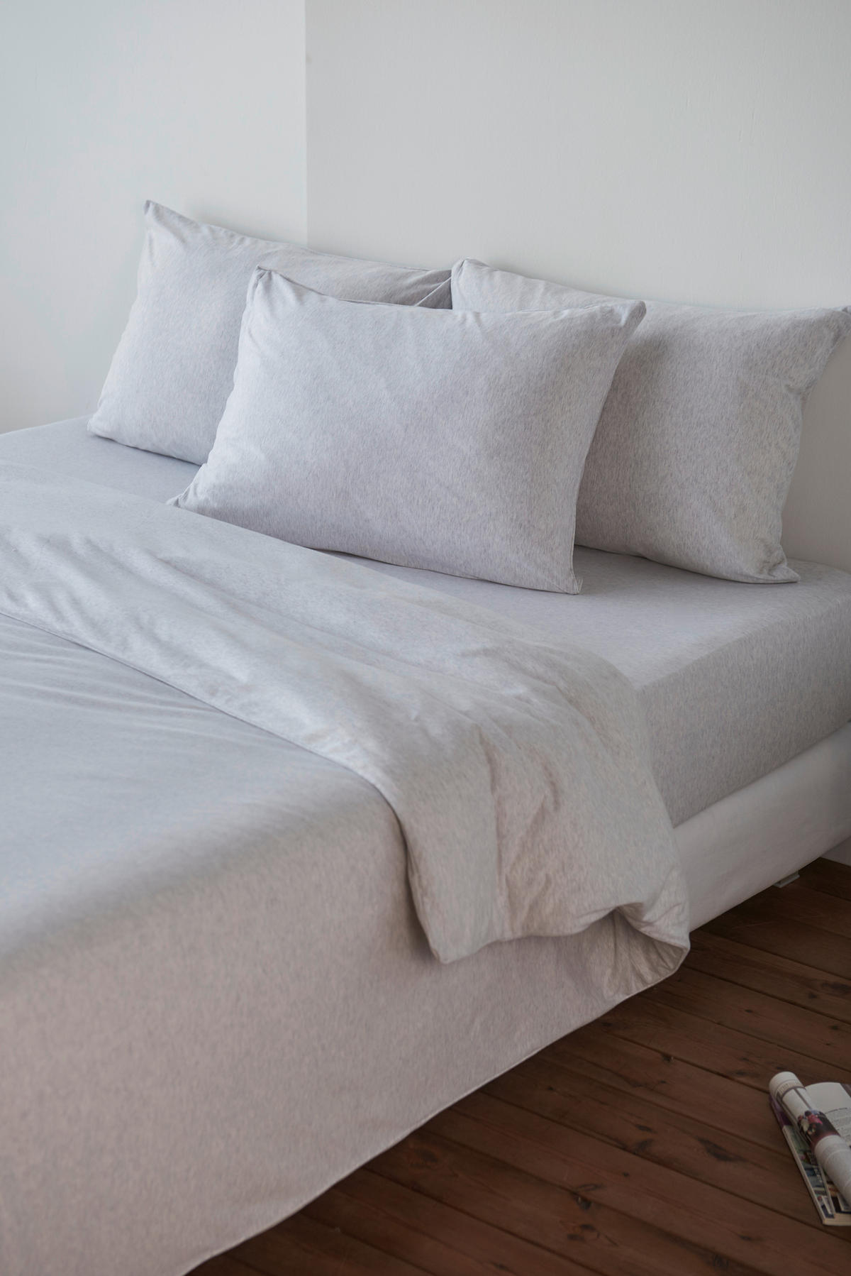 BETTWÄSCHESET Jersey 160/210 cm  50 cm/70 cm  - Silberfarben, Basics, Textil (160/210cm) - Novel