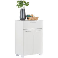 UNTERSCHRANK 56,9/85,1/33 cm   - Chromfarben/Weiß, KONVENTIONELL, Holzwerkstoff/Metall (56,9/85,1/33cm) - Stylife