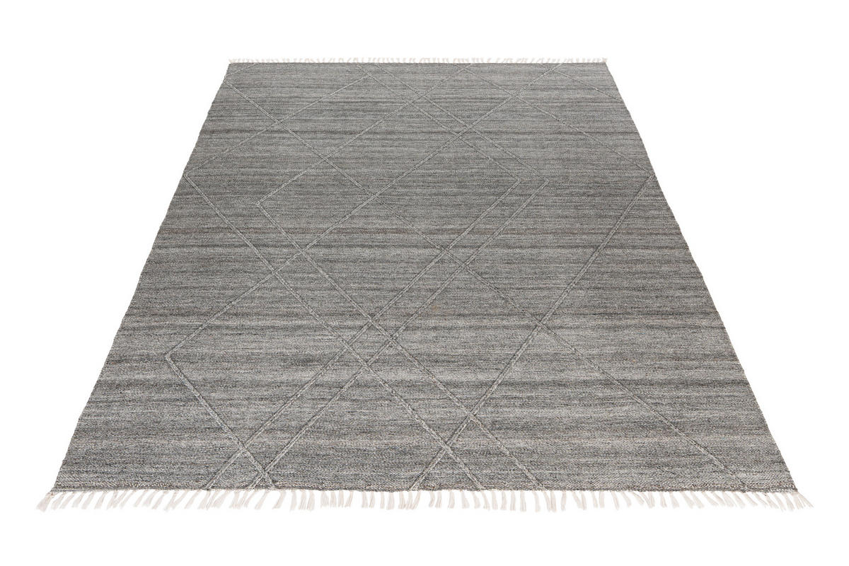 FLACHWEBETEPPICH 200/290 cm My Dakar  - Grau, Basics, Textil (200/290cm)