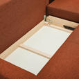 ECKSOFA in Flachgewebe Rostfarben - Rostfarben/Eiche Wotan, KONVENTIONELL, Holz/Textil (255/157cm) - Carryhome