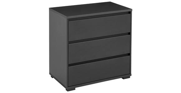 KOMMODE in 80/79/48 cm - Anthrazit, Design, Holzwerkstoff/Kunststoff (80/79/48cm) - Carryhome