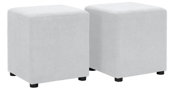 ECKSOFA  in Webstoff Hellgrau  - Hellgrau/Schwarz, KONVENTIONELL, Holz/Textil (283/244cm) - Carryhome