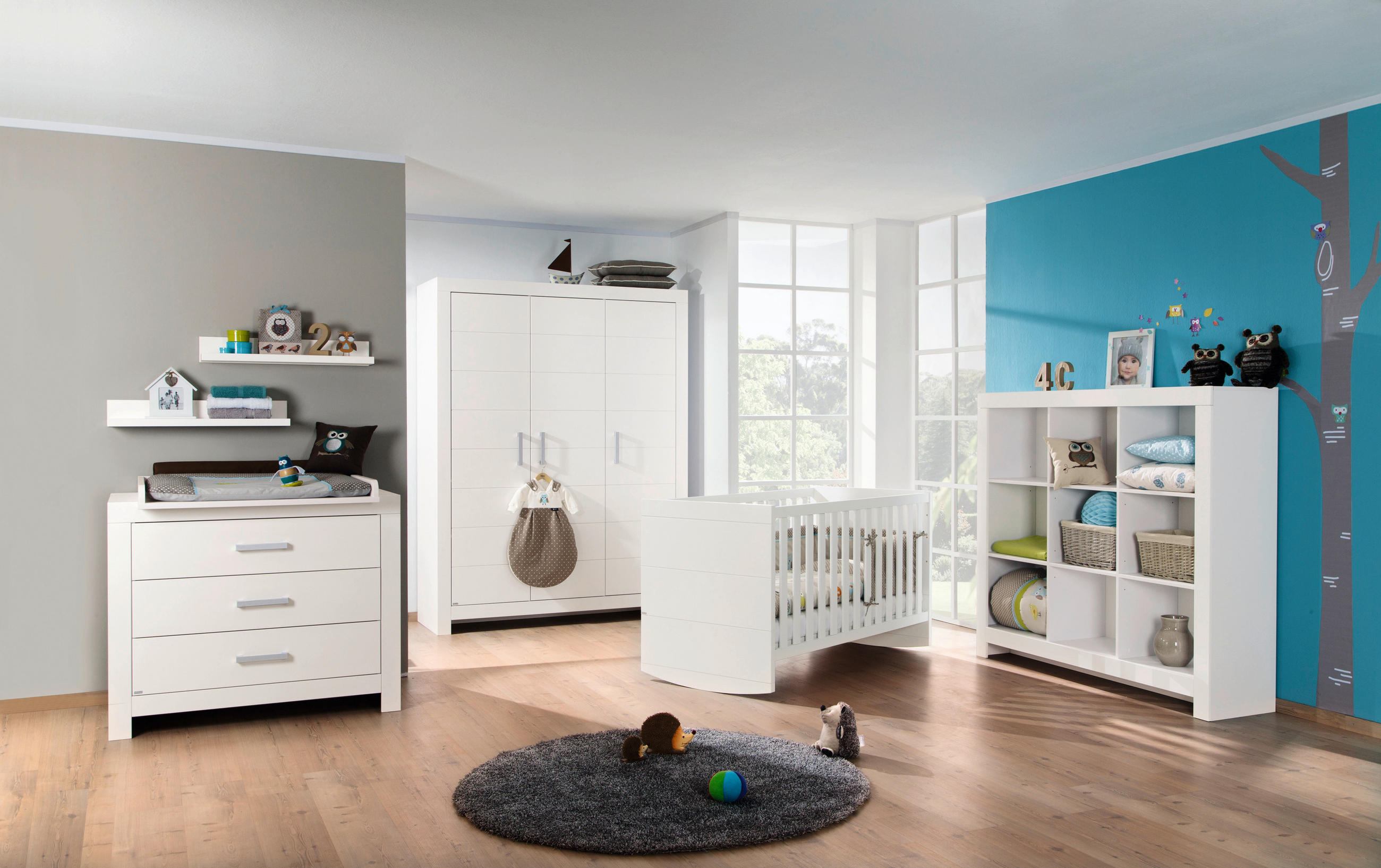 KOMMODE  in 147,2/91,9/55,3 cm  - Chromfarben/Weiß, Design, Holzwerkstoff/Metall (147,2/91,9/55,3cm) - Paidi