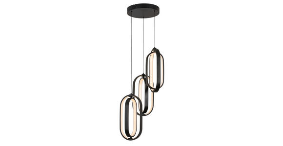 LED-HÄNGELEUCHTE 34/250 cm - Schwarz, Design, Kunststoff/Metall (34/250cm) - Novel