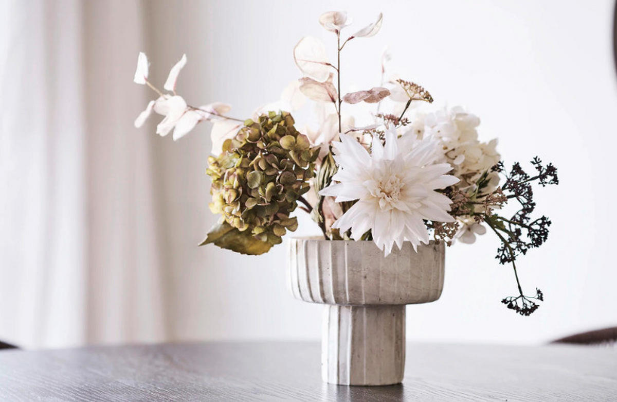 VASE Vase  - Beige, Basics, Stein (21/18,5cm)