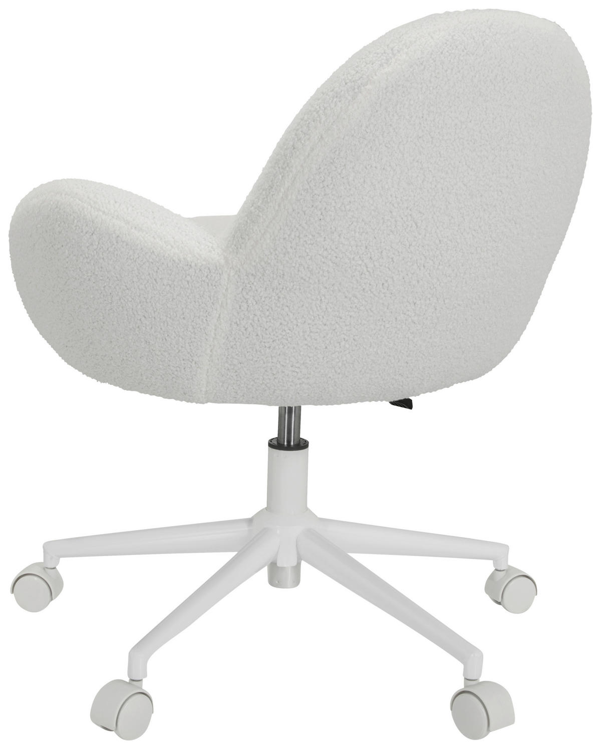JUGENDDREHSTUHL Teddystoff Weiß  - Weiß, MODERN, Kunststoff/Textil (63/67/64cm) - MID.YOU