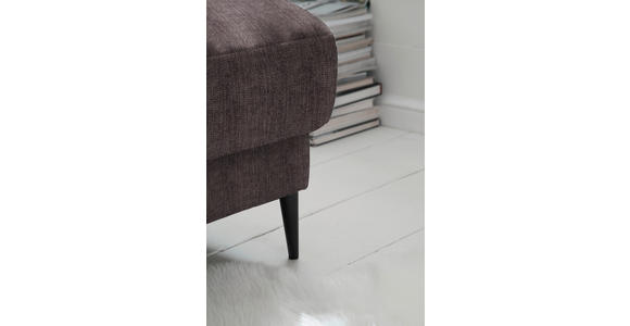 ECKSOFA in Flachgewebe Braun 296/207 cm - Schwarz/Braun, Design, Textil/Metall (296/207cm) - Dieter Knoll