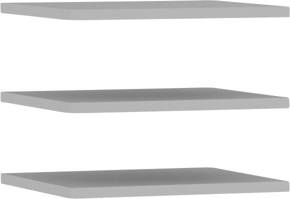 EINLEGEBODENSET 58/1,5/42 cm  - Grau, Holzwerkstoff (58/1,5/42cm) - Carryhome