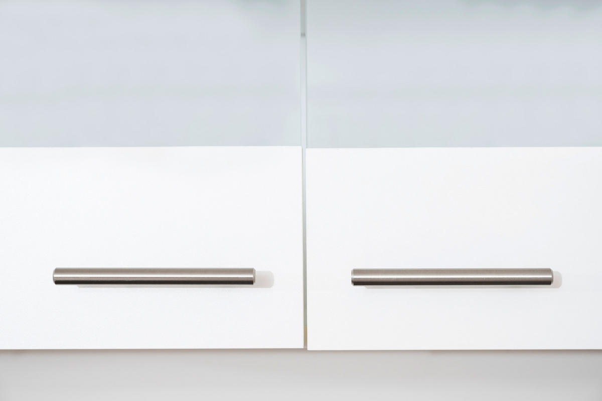 KÜCHENBLOCK 270 cm   in Weiss  - Weiss/Edelstahlfarben, Basics, Holzwerkstoff/Metall (270cm) - Respekta