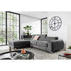 ECKSOFA in Samt Grau  205/278 cm  - Silberfarben/Grau, Design, Textil/Metall (205/278cm) - MID.YOU