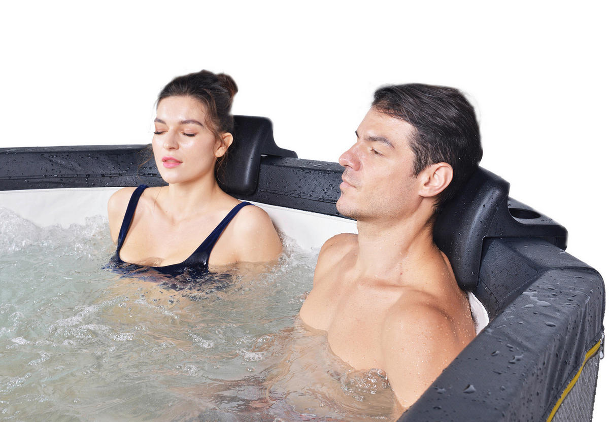 WHIRLPOOL-SPA-SET 27/16/19 cm  - Schwarz, Basics, Kunststoff (27/16/19cm)