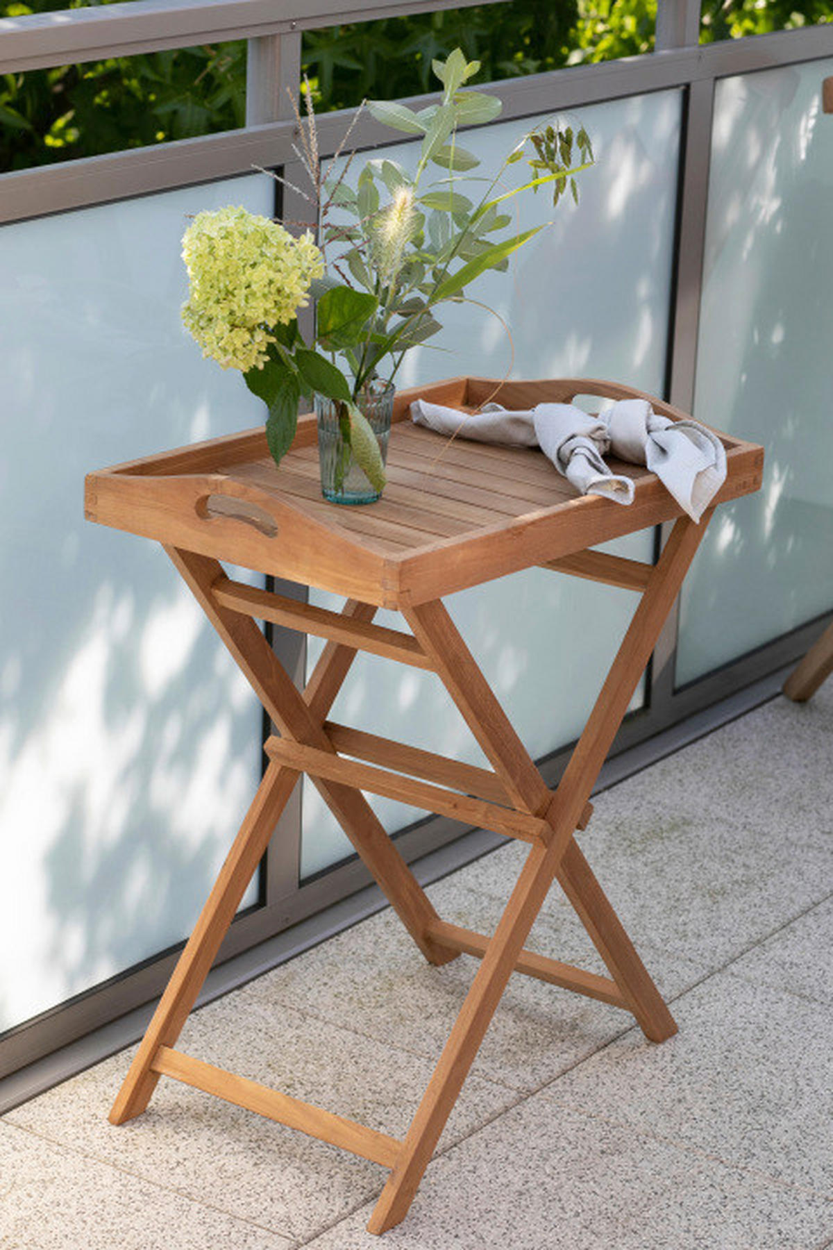 GARTENKLAPPTISCH Holz rechteckig  - Teakfarben, Basics, Holz (40/75/60cm) - Gardenson