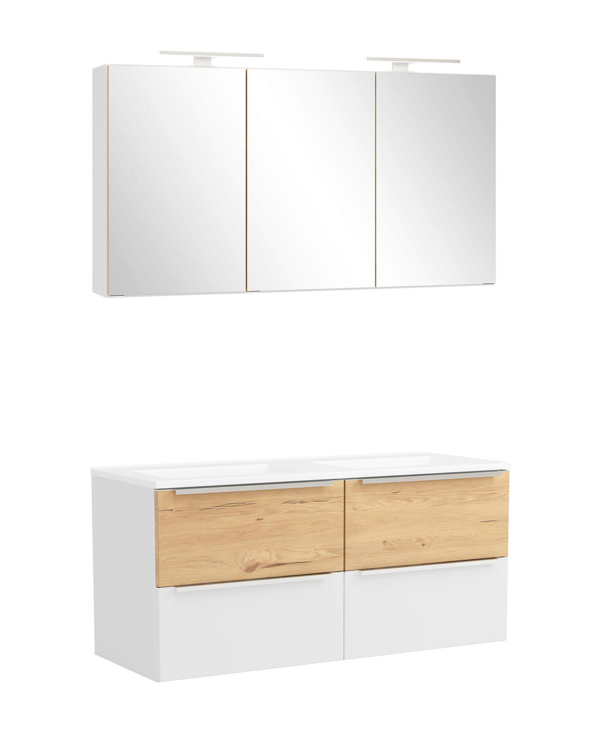 BADEZIMMER  in 120 cm  - Wildeiche/Schwarz, Trend, Glas/Holzwerkstoff (120cm) - Held