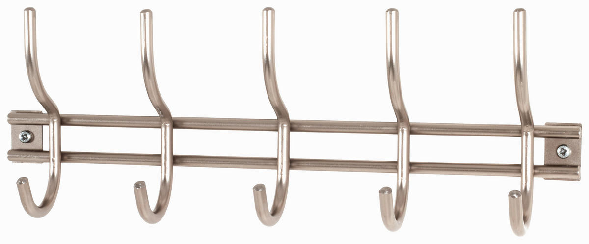 GARDEROBENLEISTE  in Edelstahlfarben  - Edelstahlfarben, Metall (38/14/8cm)