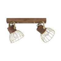 DECKENLEUCHTE Alami 54/31/45 cm   - Messingfarben, LIFESTYLE, Holz/Metall (54/31/45cm)