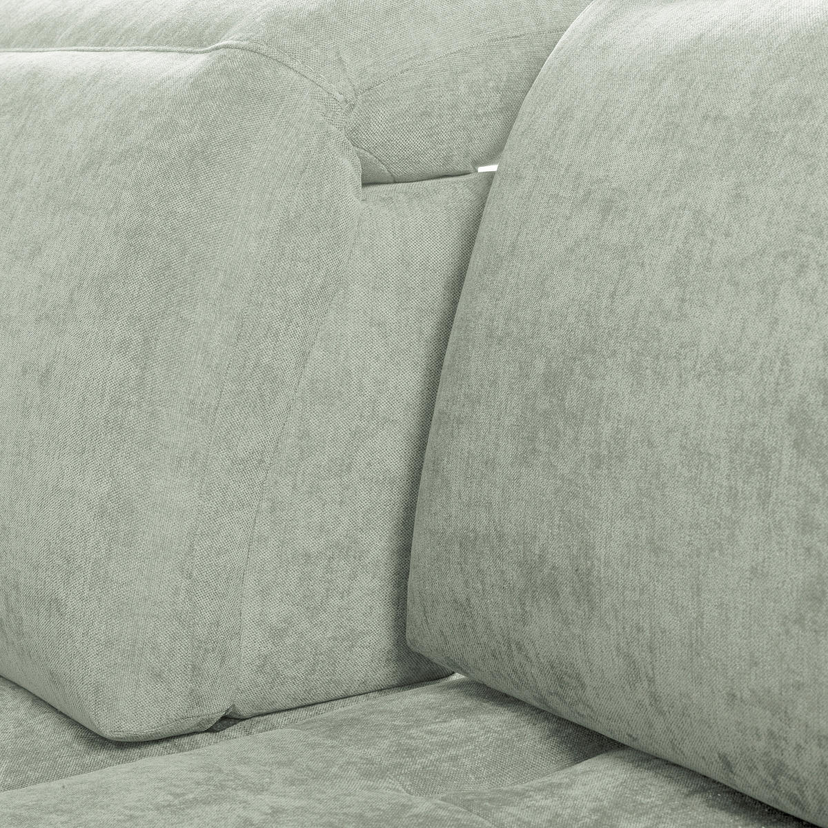 ECKSOFA  Webstoff Mintgrün  - Schwarz/Mintgrün, Design, Textil/Metall (268/195cm) - Livetastic