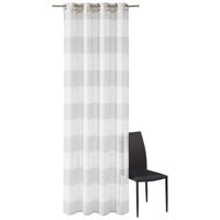 ÖSENSCHAL RIGA STRIPE halbtransparent 140/245 cm   - Taupe/Weiß, KONVENTIONELL, Textil (140/245cm) - Esposa
