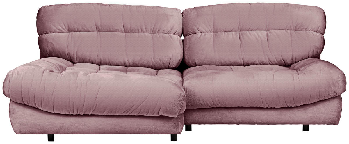 HÖRNSOFFA i plysch rosa  - svart/rosa, Design, textil/plast (170/250cm) - MID.YOU