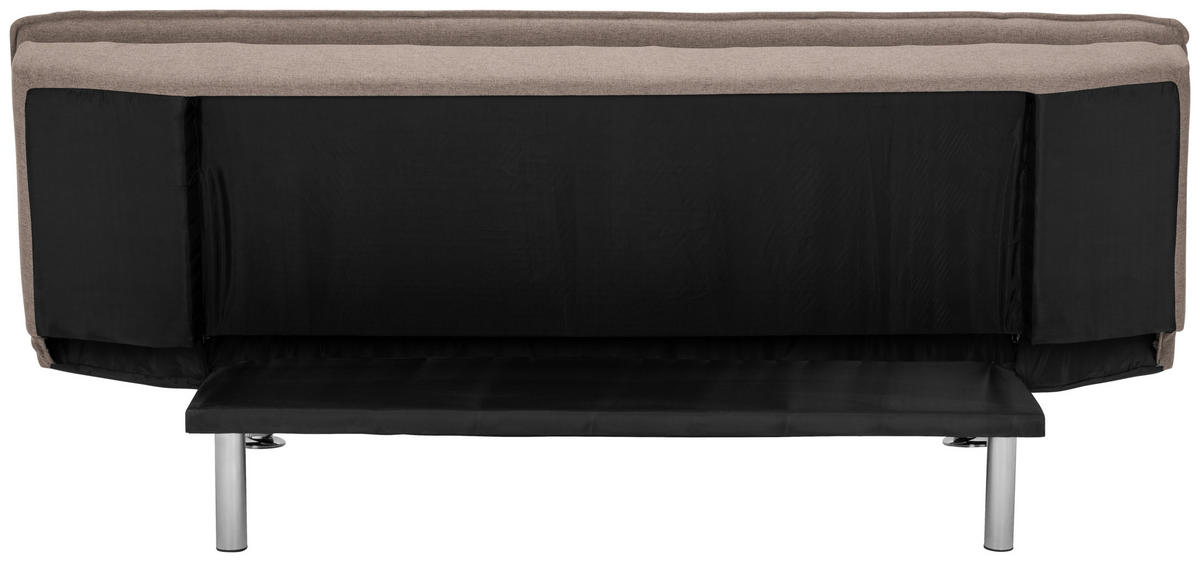 BÄDDSOFFA i linneimitation brun  - brun/silver, Basics, metall/textil (194/87/102cm) - MID.YOU
