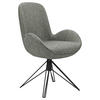 ARMLEHNSTUHL Chenille Anthrazit  - Anthrazit/Schwarz, Design, Textil/Metall (64/90/61cm) - Musterring