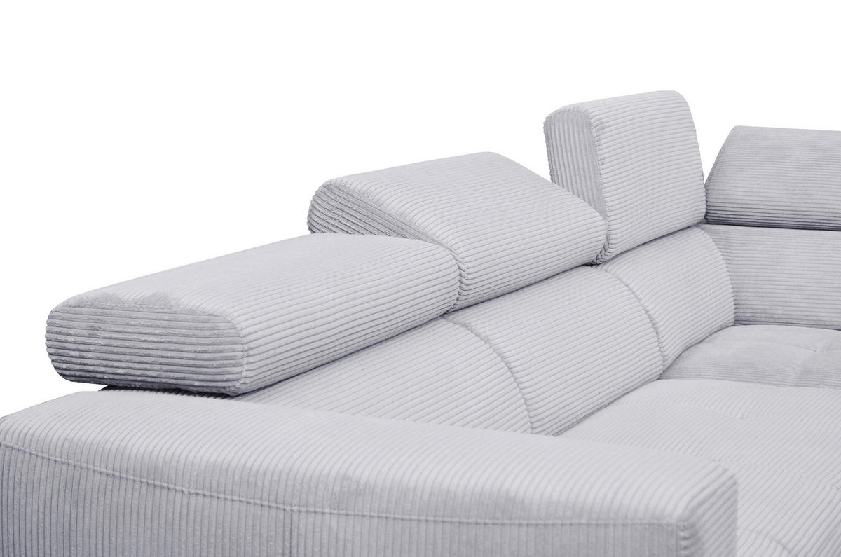 ÜLŐGARNITÚRA textil szürke  - fekete/szürke, Basics, textil (304/210cm) - Xora