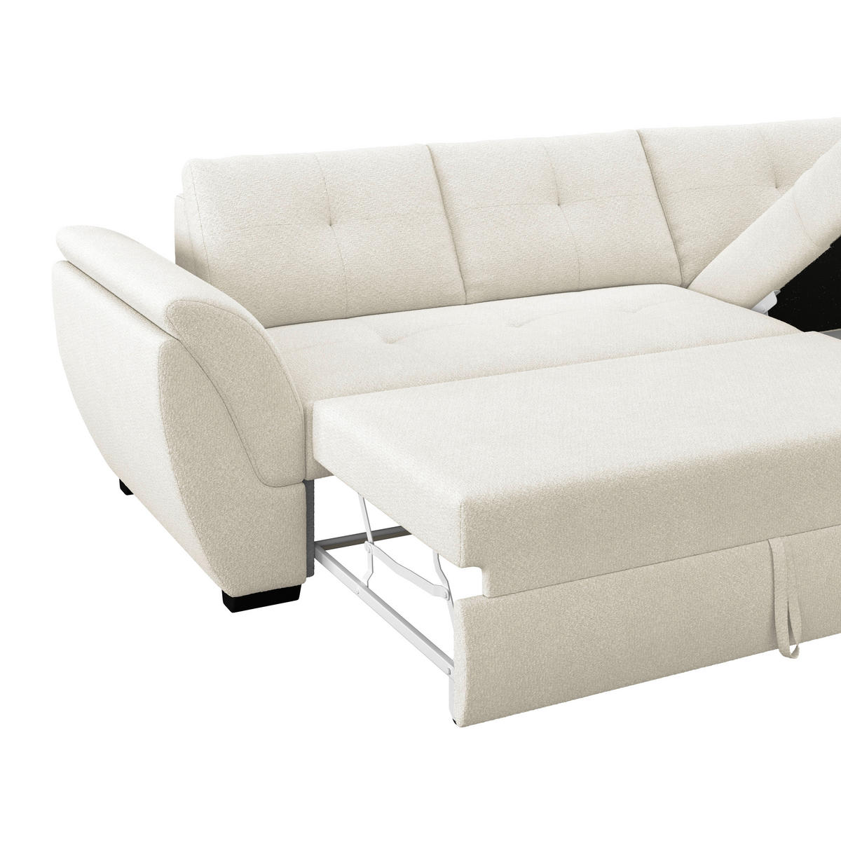 ECKSOFA Grau  - Schwarz/Grau, Konventionell, Textil (278/187cm) - MID.YOU