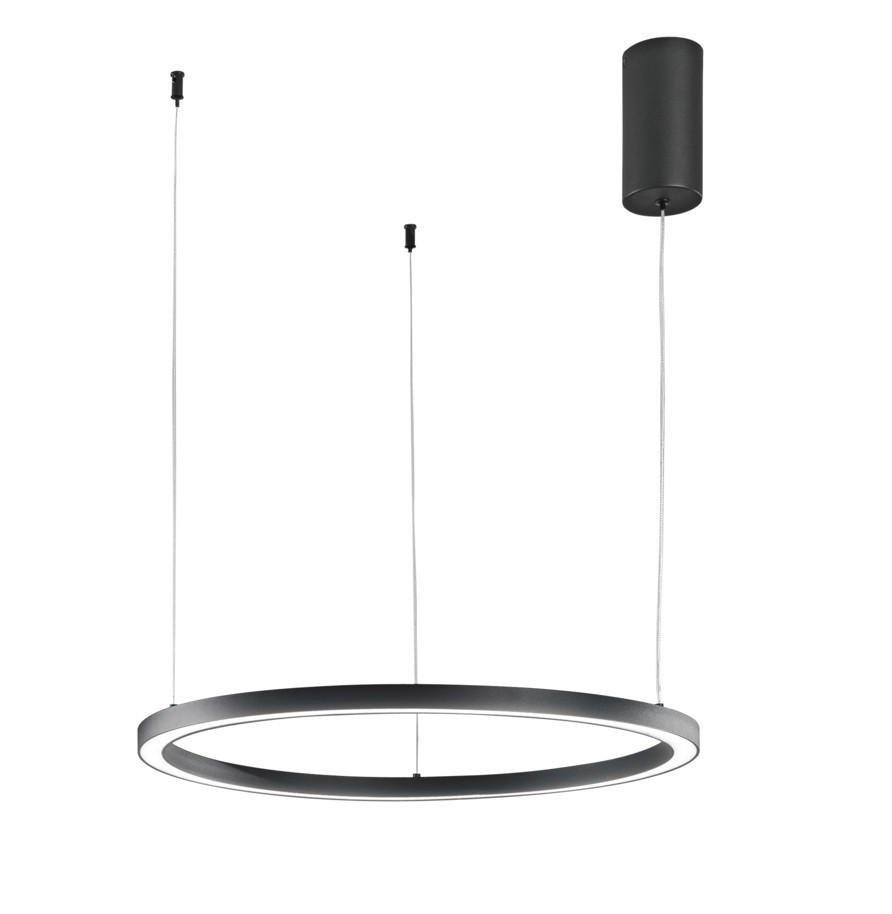 LED-HÄNGELEUCHTE Luce Ambiente e Design 60/150 cm   - Schwarz/Weiß, Design, Kunststoff/Metall (60/150cm)