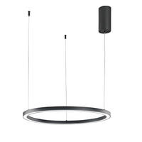 LED-HÄNGELEUCHTE Luce Ambiente e Design 60/150 cm   - Schwarz/Weiß, Design, Kunststoff/Metall (60/150cm)