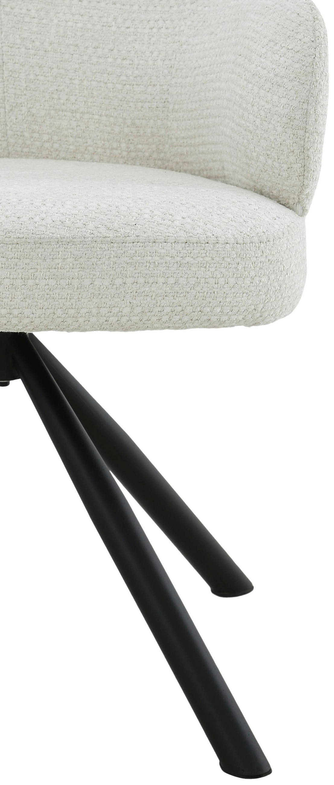 ARMLEHNSTUHL  in Eisen Webstoff  - Beige/Schwarz, MODERN, Textil/Metall (60/84/64cm) - MID.YOU