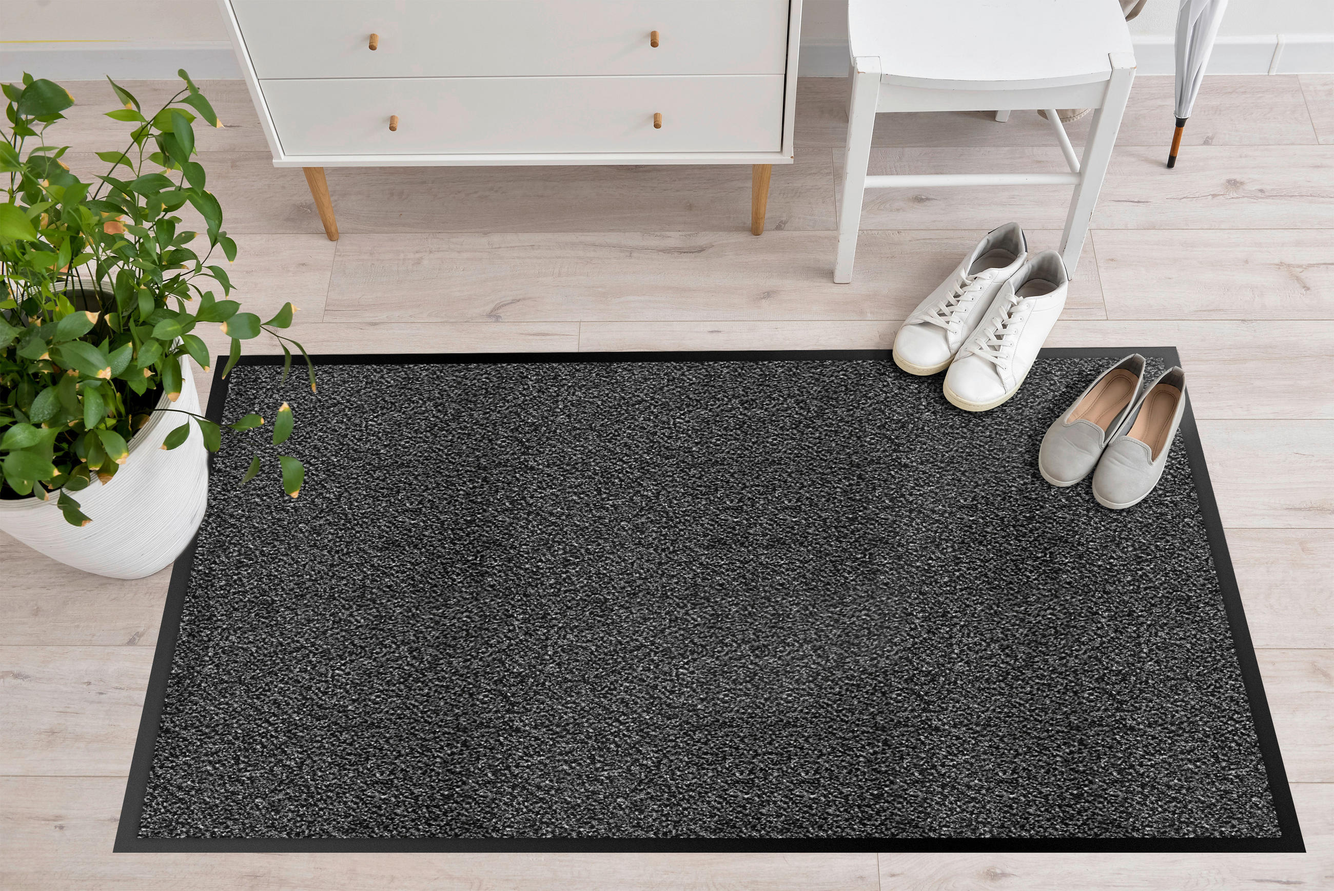 SZENNYFOGÓ SZŐNYEG - antracit, Basics, műanyag/textil (90/150cm)