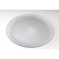 SERVÍROVACÍ PODNOS, sklo, 33 cm - barvy stříbra, Basics, sklo (33cm) - Novel