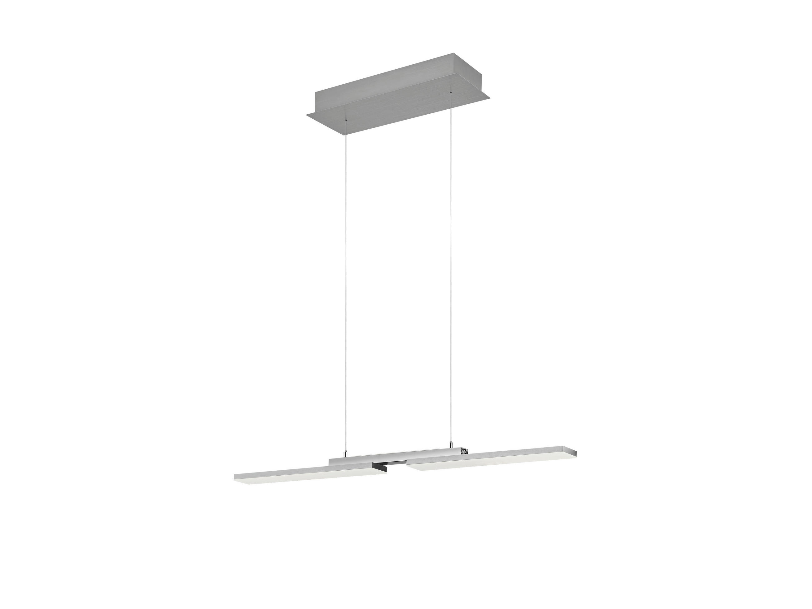 LED-HÄNGELEUCHTE 87/13/150 cm  - Nickelfarben, Design, Metall (87/13/150cm) - Hell