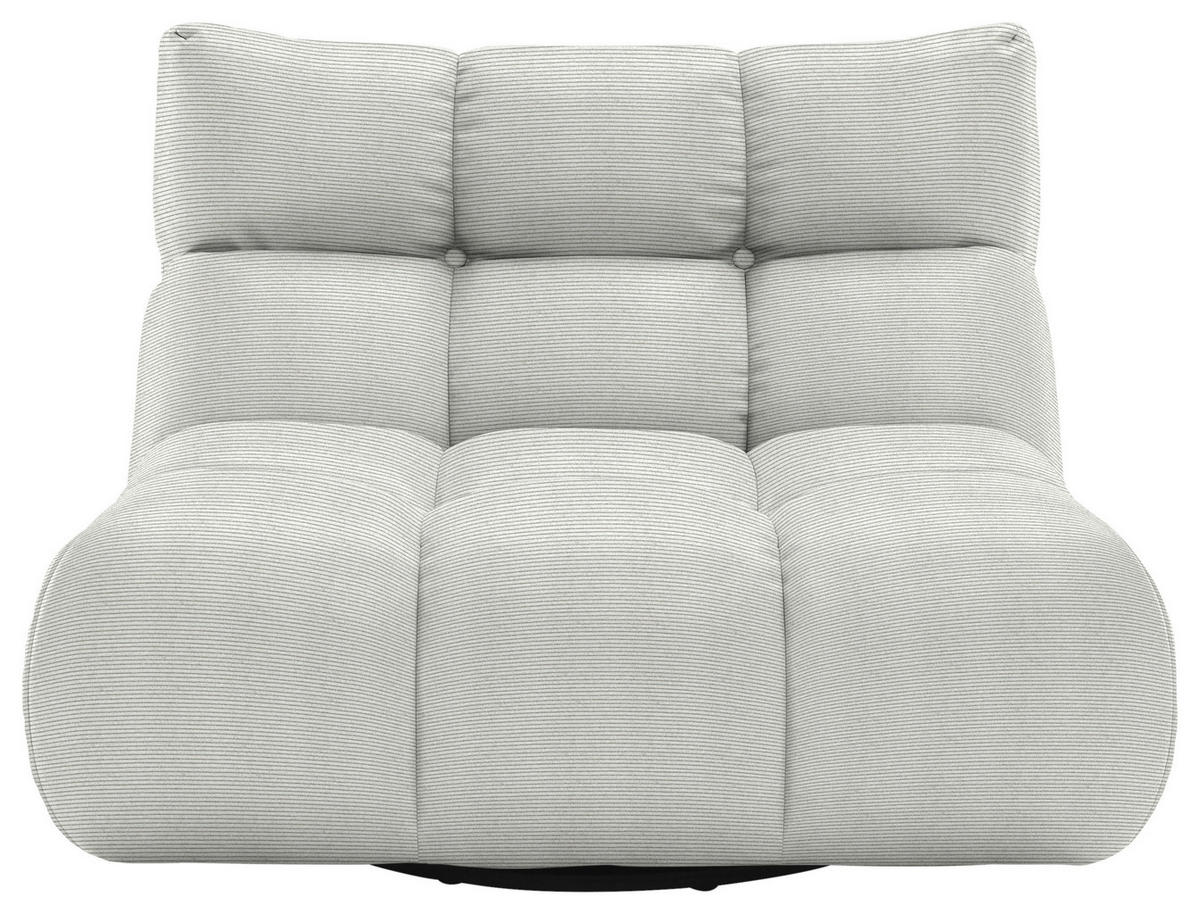 SESSEL Feincord Silberfarben  - Silberfarben/Schwarz, Design, Kunststoff/Textil (112/85/108cm) - Pure Home Lifestyle