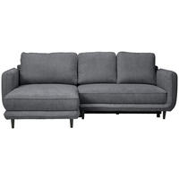 ECKSOFA in Struktur Grau  - Schwarz/Grau, Konventionell, Holz/Textil (170/247cm) - Carryhome