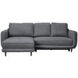 ECKSOFA in Struktur Grau  - Schwarz/Grau, KONVENTIONELL, Holz/Textil (170/247cm) - Carryhome