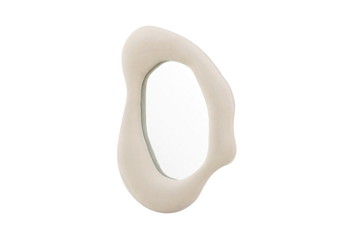 DEKOSPIEGEL - Beige, MODERN, Glas/Textil (49/70/8cm) - Livetastic