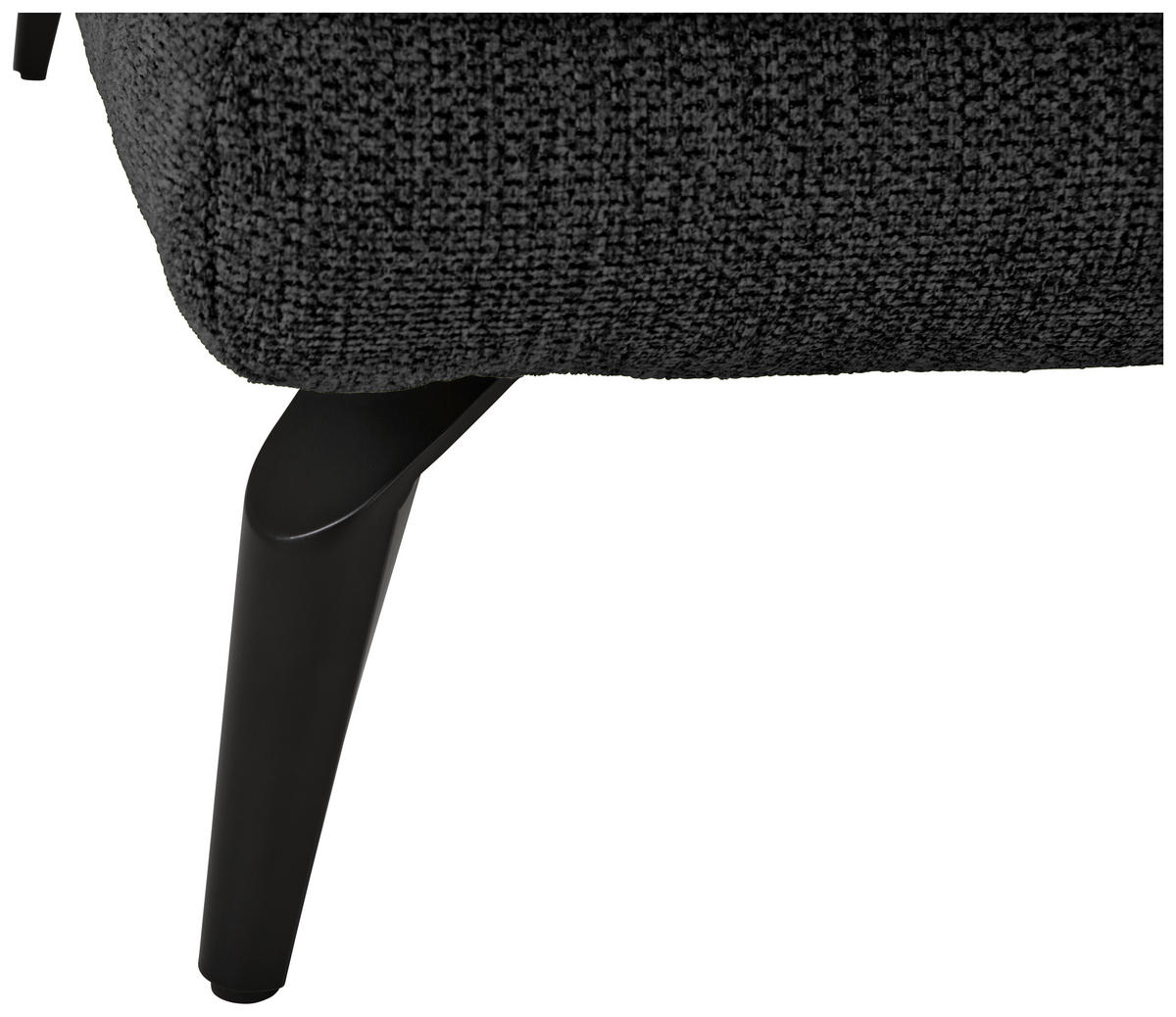 HÖRNSOFFA i flatväv svart  - svart, Klassisk, metall/textil (294/176cm) - MID.YOU