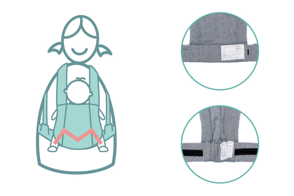 BABYTRAGE Natural  - Grau, Basics, Textil (37/34cm) - Fillikid