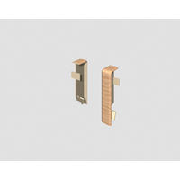 SOCKELLEISTENVERBINDUNGSSTÜCK Braun, Buchefarben  - Buchefarben/Braun, KONVENTIONELL, Kunststoff (1.6/1.2/5.9cm) - Egger Holzwerkstoffe