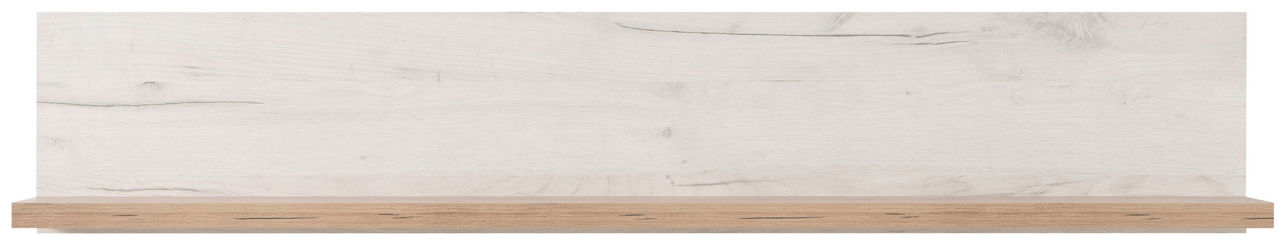 NÁSTENNÁ POLICA, farba strieborného duba, 120/22/19,5 cm - farba strieborného duba, Basics, kompozitné drevo (120/22/19,5cm) - Ti'me