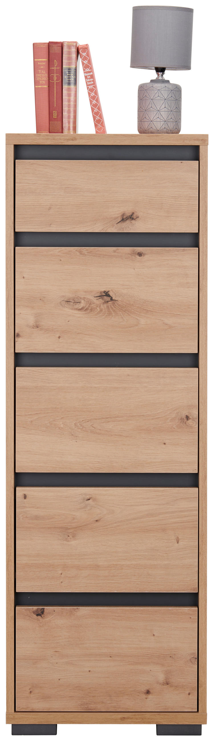KOMMODE 40/120/48 cm  in Anthrazit, Eichefarben  - Eichefarben/Anthrazit, Design, Holzwerkstoff/Kunststoff (40/120/48cm) - Carryhome