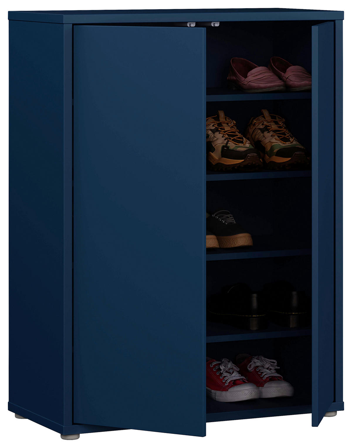 SCHUHSCHRANK Dunkelblau  - Dunkelblau/Grau, MODERN, Holzwerkstoff/Kunststoff (74,5/99,1/34,9cm) - Modern Living