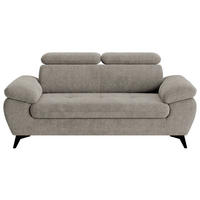 2-SITZER-SOFA Schlammfarben  - Schlammfarben/Schwarz, Textil/Metall (194/84/100cm) - MID.YOU
