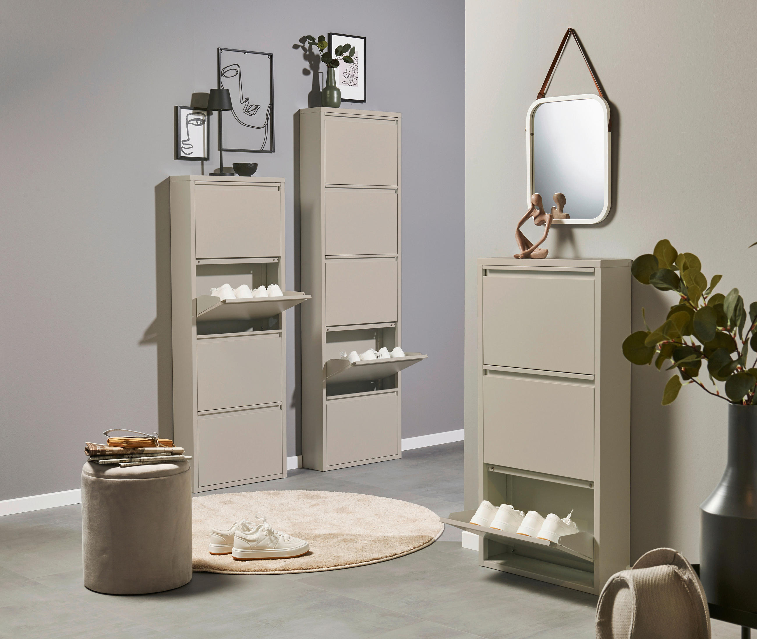 SCHUHKIPPER  in 51/104/16 cm  - Kaschmir, MODERN, Metall (51/104/16cm) - Boxxx