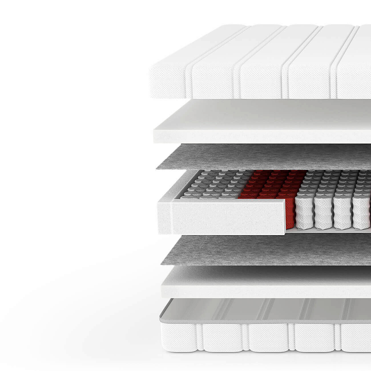 Thumbnail - Livetastic Taschenfederkernmatratze Star H4, Weiß, Textil, H4, Füllung: Schaumstoff, Taschenfederkern, 80x220 cm, Bezug ...