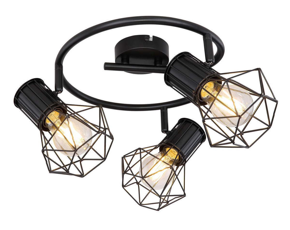 BODOVÉ SVÍTIDLO, 40 W/E27, 28,5/19 cm  - černá, Lifestyle, kov (28,5/19cm) - Marama