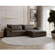 ECKSOFA  in Webstoff Braun  306/198 cm  - Schwarz/Braun, MODERN, Kunststoff/Textil (306/198cm) - Carryhome